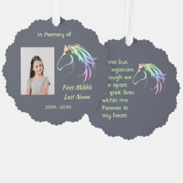 Memorial Keepsake Pastel Horse Art Ornament Karte