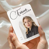 Memorial Keepsake Photo Elegant Minimalist Funeral Magnet