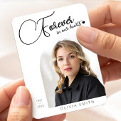 Memorial Keepsake Photo Elegant Minimalist Funeral Magnet