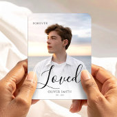 Memorial Keepsake Photo Minimalist Forever Loved Magnet