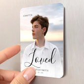 Memorial Keepsake Photo Minimalist Forever Loved Magnet