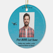 Memorial Keepsake Pilot Airplane Flying Keramik Ornament (Links)
