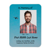  Memorial Keepsake Pilot Airplane Flying Magnet (Vertikal)