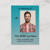 Memorial Keepsake Pilot Airplane Flying Visitenkarte (Vorderseite)