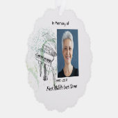 Memorial Keepsake Prayer Piano Musician Ornament Karte (Rechts)
