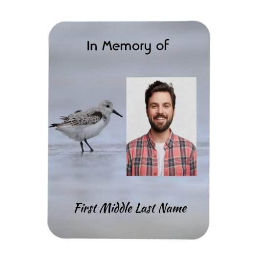  Memorial Keepsake Sandpiper Shore Bird  Magnet (Vertikal)
