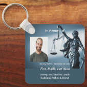 Memorial Keepsake Scales Justice Law Schlüsselanhänger (Vorderseite)