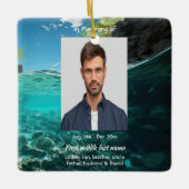 Memorial Keepsake Service Deep Sea Diving Diver Keramikornament (Vorderseite)