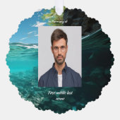 Memorial Keepsake Service Deep Sea Diving Diver Ornament Karte (Vorderseite)