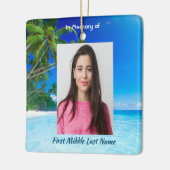 Memorial Keepsake Tropical Beach Exotic Keramikornament (Links)