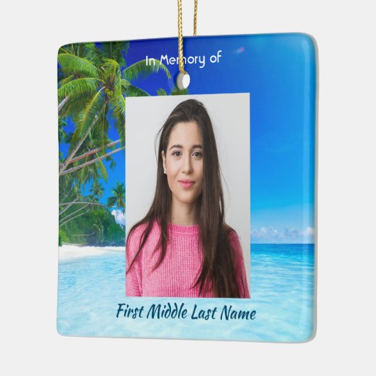 Memorial Keepsake Tropical Beach Exotic Keramikornament (Links)