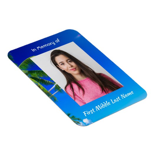 Memorial Keepsake Tropical Beach Exotic Magnet (Rechte Seite)