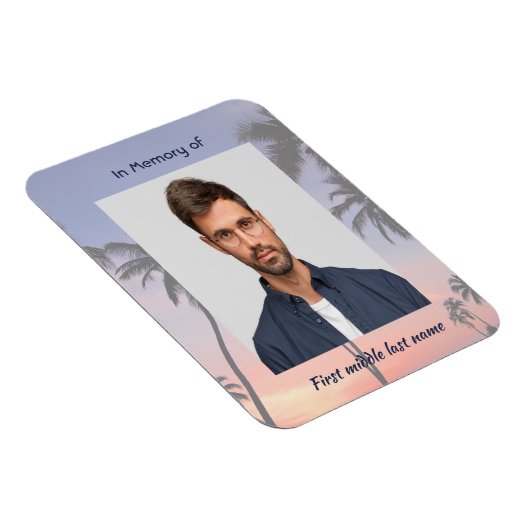 Memorial Keepsake Tropical Beach Magnet (Rechte Seite)