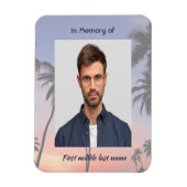 Memorial Keepsake Tropical Beach Magnet (Vertikal)