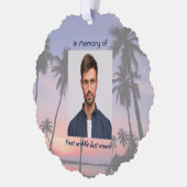 Memorial Keepsake Tropical Beach Ornament Karte (Links)