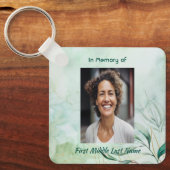 Memorial Keepsake Watercolor Foliage Schlüsselanhänger (Vorderseite)