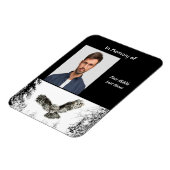 Memorial Keepsake Watercolor Owl Bird Magnet (Linke Seite)