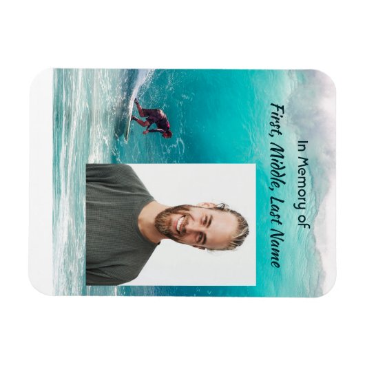  Memorial Keepsake  Wave Surfer Water Magnet (Horizontal)