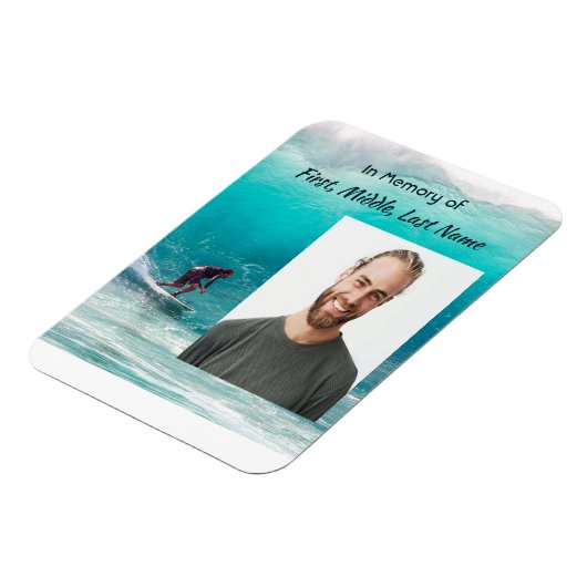  Memorial Keepsake  Wave Surfer Water Magnet (Linke Seite)