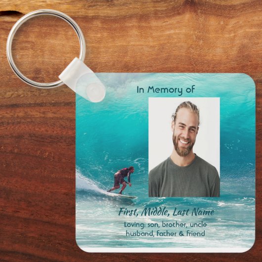 Memorial Keepsake Wave Surfer Water Schlüsselanhänger (Vorderseite)