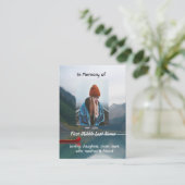 Memorial Keepsake Wilderness Lake Canoe Visitenkarte (Stehend Vorderseite)