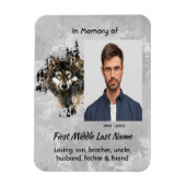 Memorial Keepsake Wolf Wolves Animal art Magnet (Vertikal)