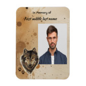 Memorial Keepsake Wolf Wolves Animal Magnet (Vertikal)