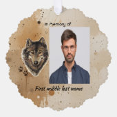 Memorial Keepsake Wolf Wolves Animal Ornament Karte (Vorderseite)