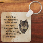 Memorial Keepsake Wolf Wolves Animal Schlüsselanhänger (Rückseite)