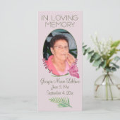Memorial Keepsakes Card für benutzerdefinierte Aqu (Stehend Vorderseite)