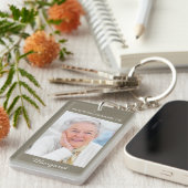 Memorial Keepsakes | Keyring mit Foto und Rose Schlüsselanhänger (Vorderseite rechts)