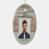  Memorial Keepsakes Pilot Airplane Sunset Keramik Ornament (Rechts)