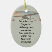  Memorial Keepsakes Pilot Airplane Sunset Keramik Ornament (Hinten)