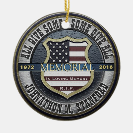 Memorial Keramik Ornament (Vorne)