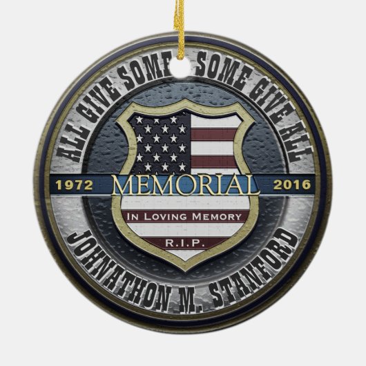 Memorial Keramik Ornament (Hinten)