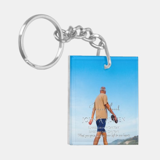 Memorial Keychain Personalized Keepsake Schlüsselanhänger (Vorderseite links)
