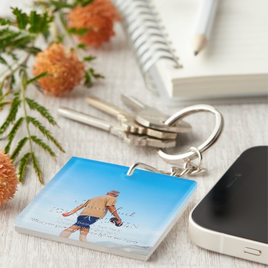 Memorial Keychain Personalized Keepsake Schlüsselanhänger (Vorderseite rechts)