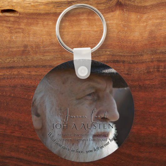 Memorial Keychain Personalized Keepsake Schlüsselanhänger (Vorderseite)