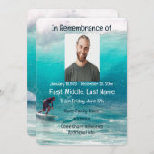 Memorial lädt Service Wave Surfer Water ein Einladung (Vorne/Hinten)