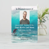 Memorial lädt Service Wave Surfer Water ein Einladung (Stehend Vorderseite)