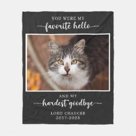 Memorial Loss Beileid Hardest Goodbye Foto Fleecedecke