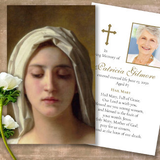 Memorial Loss Madonna Gebet Sympathie Karten