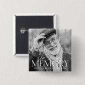 Memorial Love Memory Einfaches modernes Foto Button (Vorne & Hinten)
