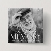 Memorial Love Memory Einfaches modernes Foto Button (Vorderseite)