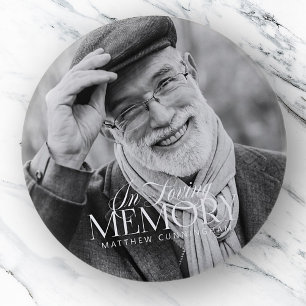 Memorial Love Memory Einfaches modernes Foto Button