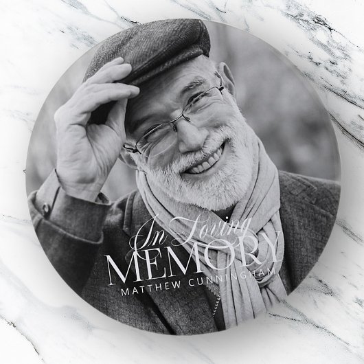 Memorial Love Memory Einfaches modernes Foto Button