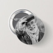 Memorial Love Memory Einfaches modernes Foto Button (Vorne & Hinten)