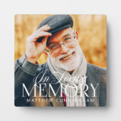 Memorial Love Memory Einfaches modernes Foto Fotoplatte (Vorderseite)