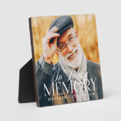 Memorial Love Memory Einfaches modernes Foto Fotoplatte (Vorderseite)