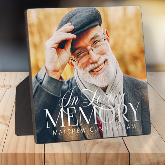 Memorial Love Memory Einfaches modernes Foto Fotoplatte